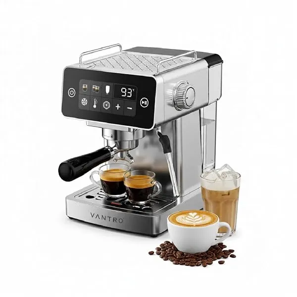 VANTRO Espresso Coffee Machine | 20 Bar Professional Pressure | 1500W | Stainless Steel Housing | Touch Control Panel | Adjustable Temperature & Extraction Time — Linkbiz SmartDeal's