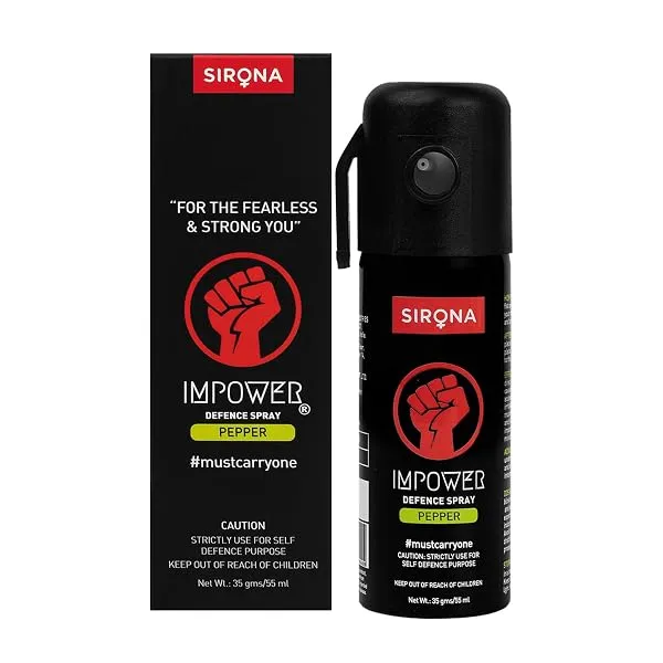 IMPOWER Self Defence Pepper Spray for Woman Safety - 55 ML (Pack of 1) | Long Range 12 ft Self Defense Pepper Spray for Women & Men — Linkbiz SmartDeal's