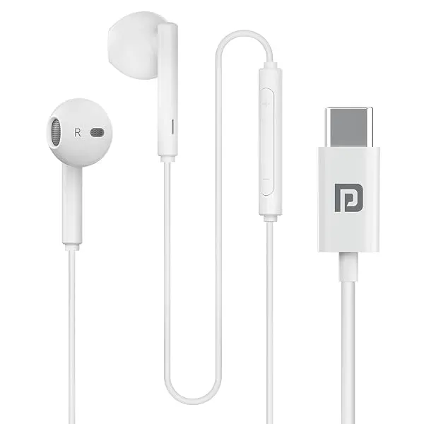Portronics Conch Theta C in Ear Type C Wired Earphones with in Line HD Mic, Powerful Audio, 14.2mm Driver, Unique Earbuds Design, TPE Anti Tangle Wire, in line Controls, Wide Compa — Linkbiz SmartDeal's