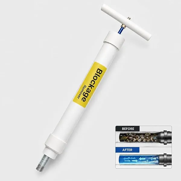 Justhobby Blockage Remover Hand Pump | Inlet Pipeline Blockage Cleaner | Tap Water Flow & Pressure Booster | High Pressure Cleaning Tool for Bathroom, Kitchen & Toilet (Both GI & P — Linkbiz SmartDeal's