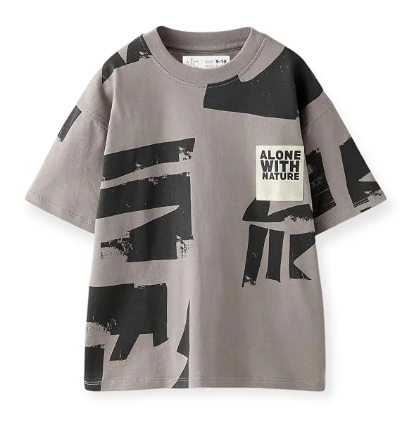 Alan Jones Clothing Boys Oversized Cotton Printed T-Shirt | Round Neck, Short Sleeves, Casual Wear — Linkbiz SmartDeal's