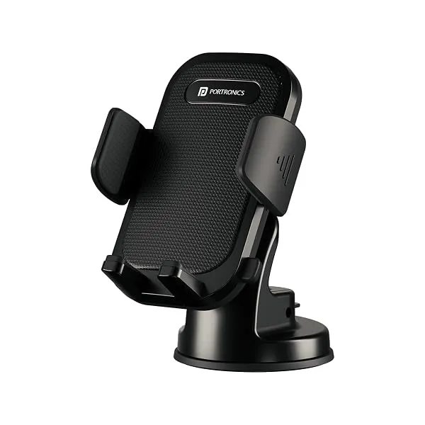 Portronics Clamp M4 Car Phone Holder Stand with 360 Degree Rotation — Linkbiz SmartDeal's