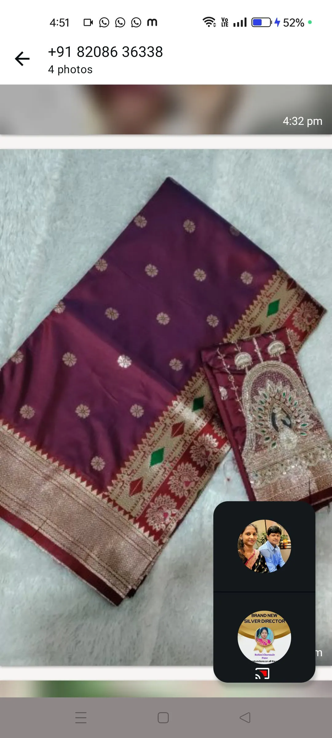 Kundan silk saree