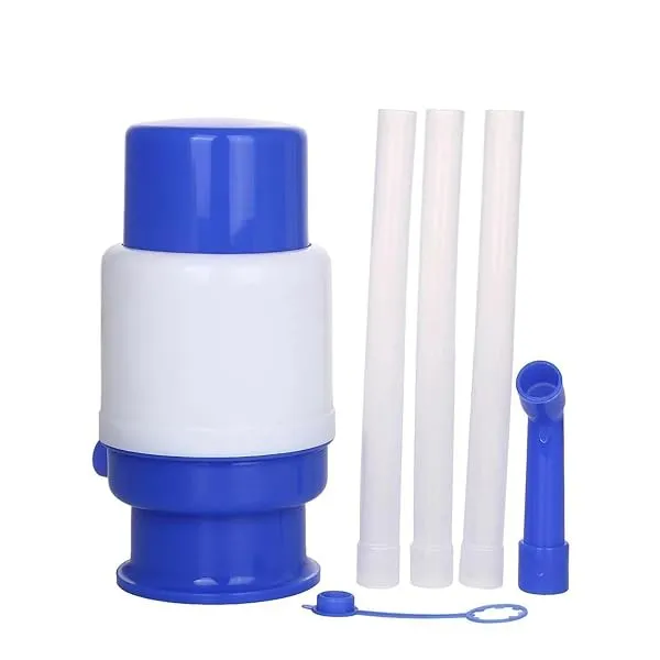 Sulfar H2O Hand Press Manual Water Pump Dispenser for 20 Litre Drinking Bottle Can for Home Office Outdoor (White, Blue) — Linkbiz SmartDeal's