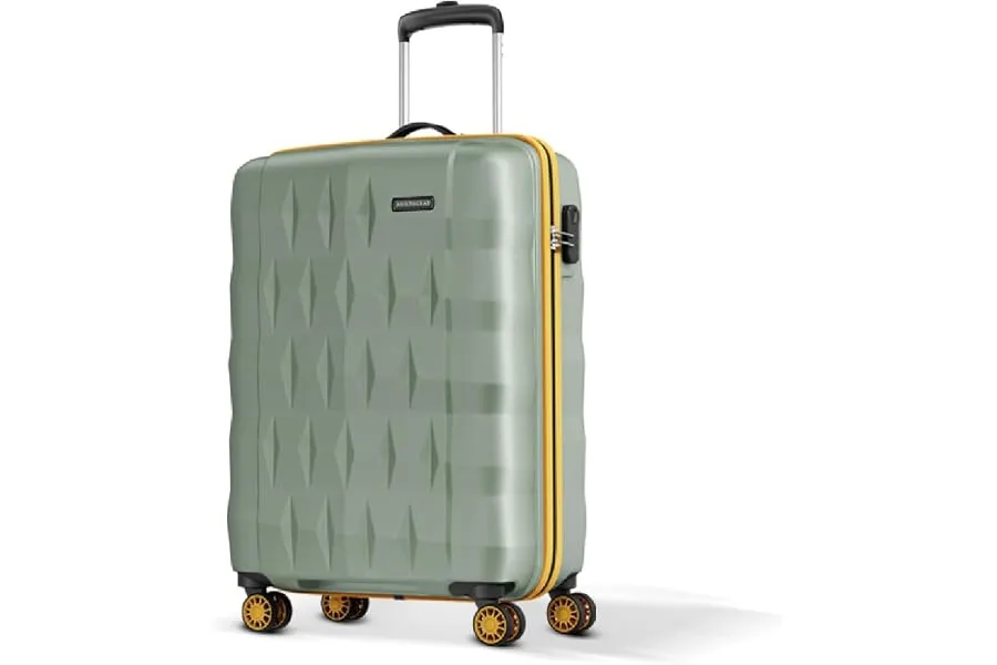 Aristocrat Comet Cabin Polycarbonate Hard Case 8-Wheel Trolley Bag, Green | Durable Case, Light — Linkbiz SmartDeal's