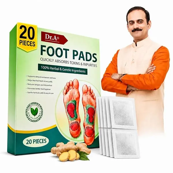 (20 Pieces) Detox Foot pads for Weight Loss & Toxin Removal | Natural Ginger Herbal Foot Pads for Deep Cleansing & Body Detox Dr.A+ — Linkbiz SmartDeal's