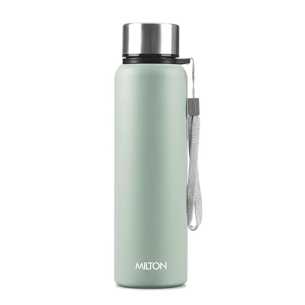 MILTON Brim 1000 Stainless Steel Water Bottle 875 ml, Single Walled, ISI Certified I Leak Proof Lid, Rust Proof I For School, Office, Gym I Light Green — Linkbiz SmartDeal's
