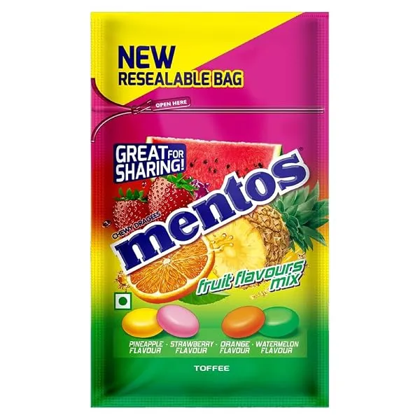 Mentos, Rainbow Assorted, Chewy Dragees Pouch, 136G 40Pic(Orange,Mint) — Linkbiz SmartDeal's