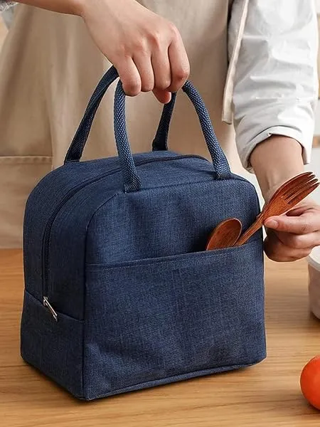 HYLOL Insulated Travel Lunch/Tiffin/Storage Bag for Office, College & School (Blue) (Cotton) 6 Liters — Linkbiz SmartDeal's