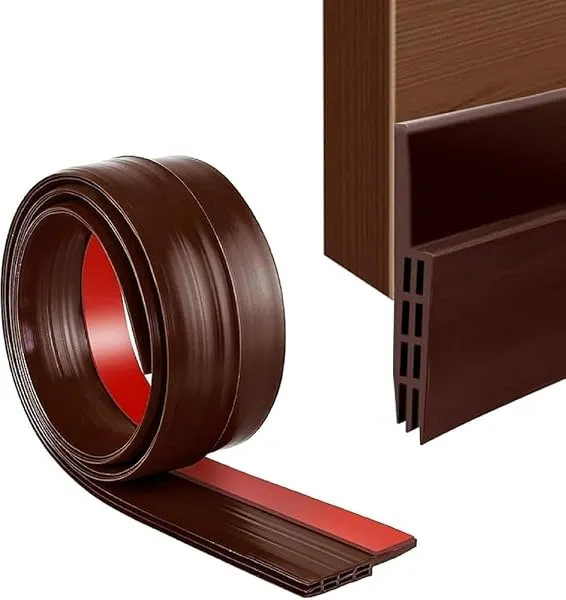 Silicone Door Bottom Seal 39 Inch Gap Filler Strip, Draft Stopper, AC Air Blocker, Door Sealing Strip, Dust Stopper, Insect & Cockroach Guard, Waterproof Door Sealer (Brown, 39 Inc — Linkbiz SmartDeal's