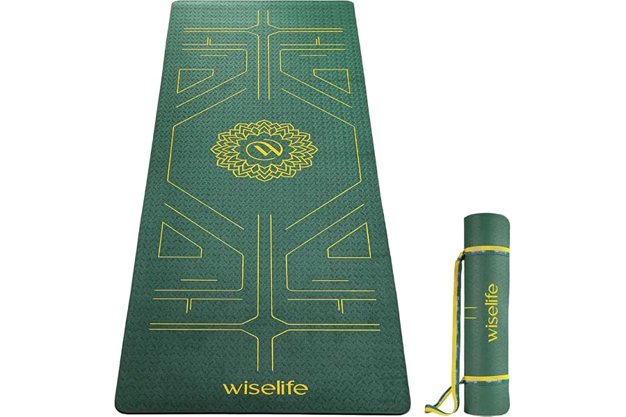 Wiselife True Alignment Yoga Mat + Sleek Yoga Strap For Men And Women (Probalance Tpe Material — Linkbiz SmartDeal's