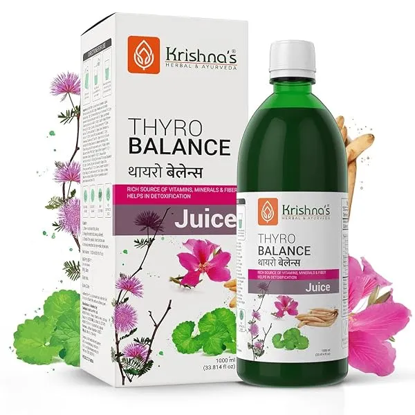 KRISHNA'S HERBAL & AYURVEDA Thyro Balance Juice - 1000 Ml| Blend Of Natural Ayurvedic Formulation With Kanchnar Gugglu - Sugar Free| Rich In Vitamins, Minerals And Fiber — Linkbiz SmartDeal's