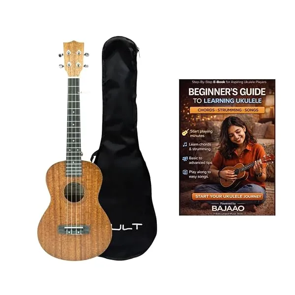 Vault UK-100T 26 inch Arched Back Tenor Ukulele With Gig-Bag & E-Book - Natural — Linkbiz SmartDeal's
