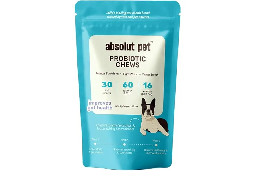 Absolut Pet Probiotic Gut Health Chews for Dogs |30 Chews | Vet-approved probiotic chews with 1 — Linkbiz SmartDeal's