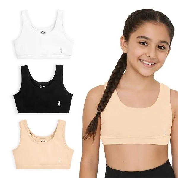 YouGotPlanB Cotton Sports Bra | Ages 8-16 Years | U-Shaped Style | Non-Padded, Double-Layered for Coverage — Linkbiz SmartDeal's