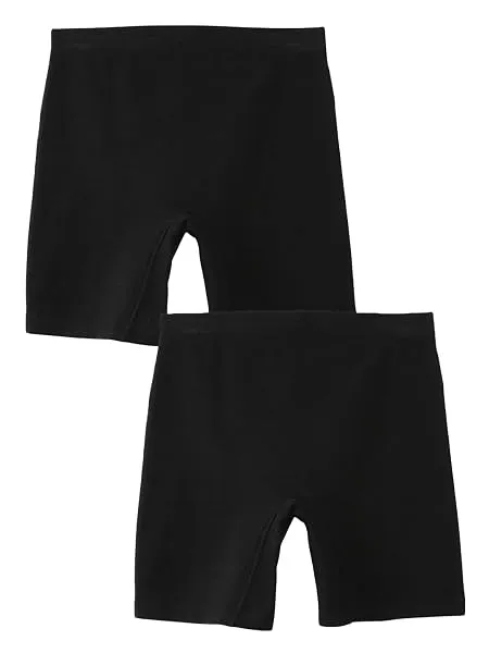 mackly Girls Inner Shorts (Pack of 2) | 2-in-1 Seamless Panty Shorts with Gusset | Soft Breathable Base Layer for Dresses, Skirts — Linkbiz SmartDeal's