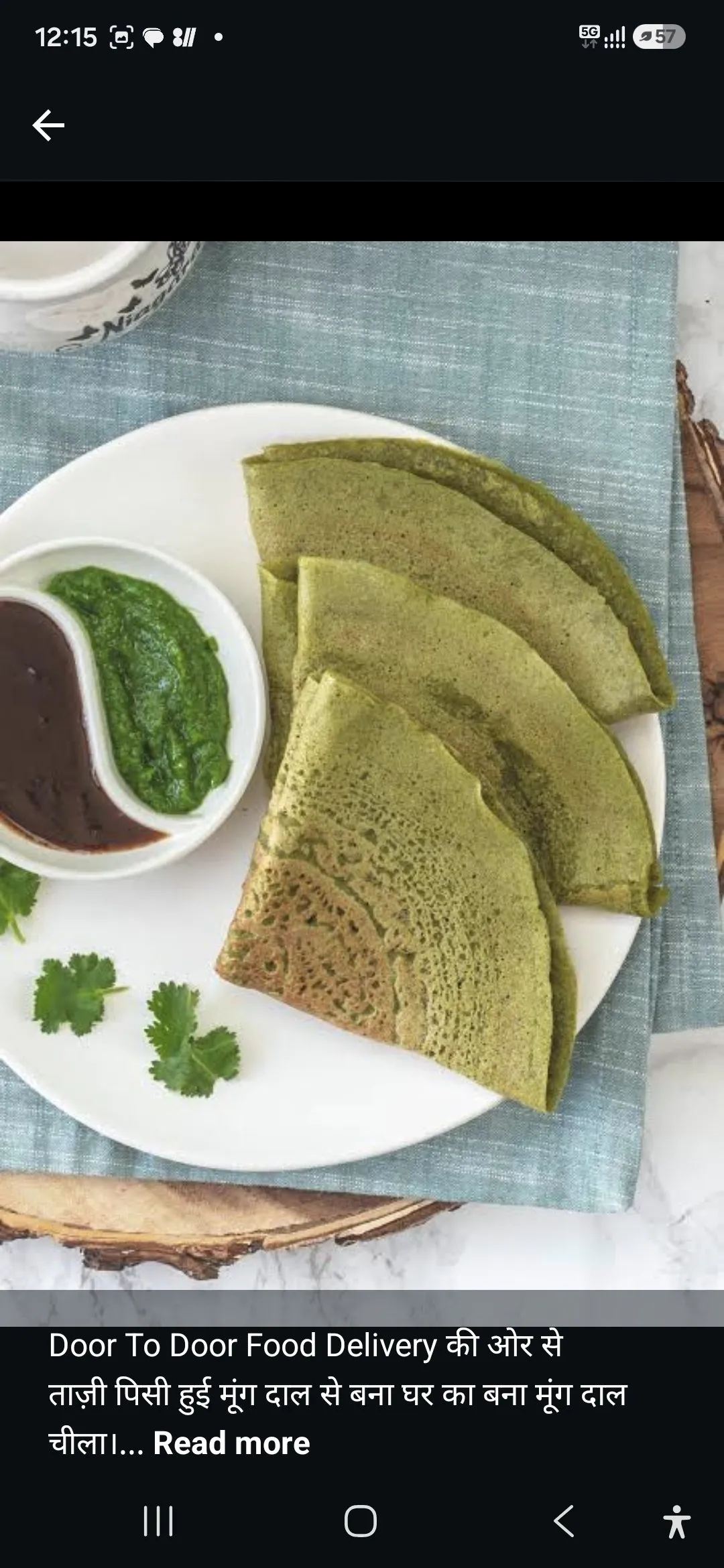 Healthy Mung Dal Chilla — Door To Door Food Delivery