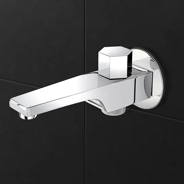 Plantex Spout for Bathroom with Brass Spindle, Wall Flange and Teflon Tape/Button Attachment for Hand Shower-(AC06-Chrome) — Linkbiz SmartDeal's