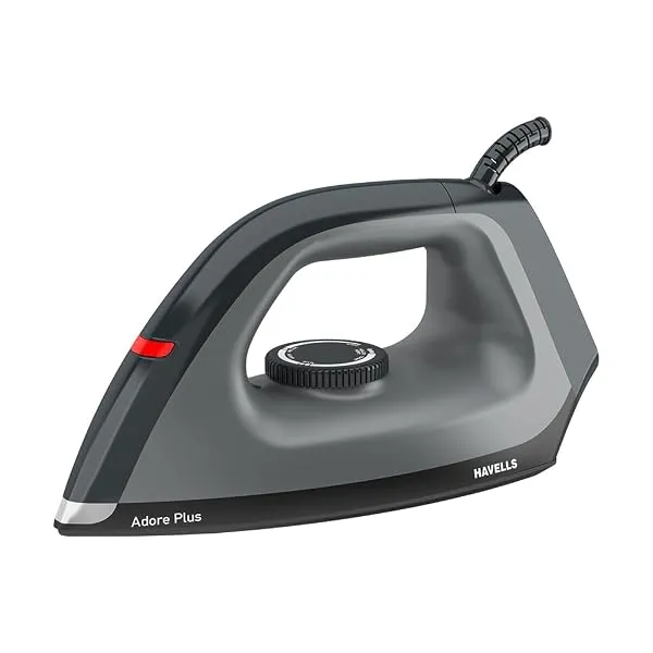 Havells Dry Iron Adore Plus 1100 Watts, Iron Press, Greblon Non Sick Soleplate with German Technology, Shock Proof Body, Aerodynamic Design, 360° Swivel Cord, 2 Year Manufacturer W — Linkbiz SmartDeal's