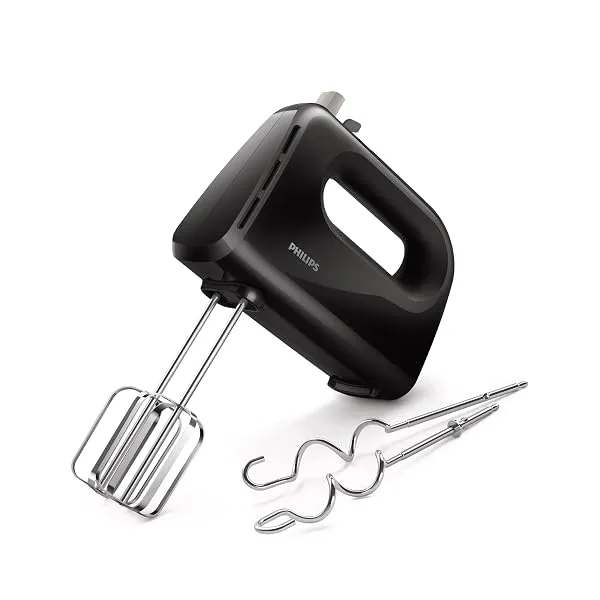 Philips HR3705/10 300 Watt Lightweight Hand Mixer, Blender with 5 speed control settings, stainless steel accessories and 2 years warranty(black color) — Linkbiz SmartDeal's