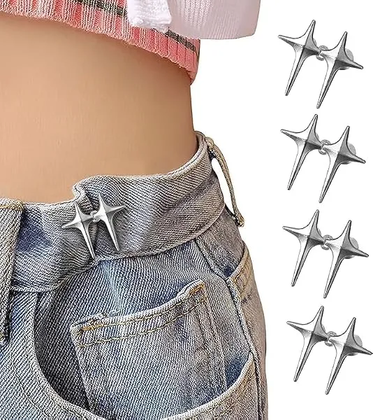 TAGPR 4 Set Adjustable Waist Buckle for Loose Jeans Pants Pearl Detachable Instant Button Pins Tightener Fit Skirt Robe Tightening Extender Skirts Jean Teddy Clips — Linkbiz SmartDeal's