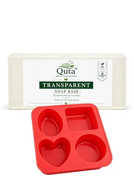 QUTA Glycerin Soap Base with Silicone Mould | Melt & Pour Soap Making Kit (Transparent, 500) — Linkbiz SmartDeal's