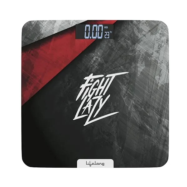 Lifelong ActiveFlex Weighing Scale (Fight Lazy Series LLWS45- Active Black)|Digital Weight Machine for Body Weight|Thick Tempered Glass with LCD Display|Bathroom Weighing Scale — Linkbiz SmartDeal's