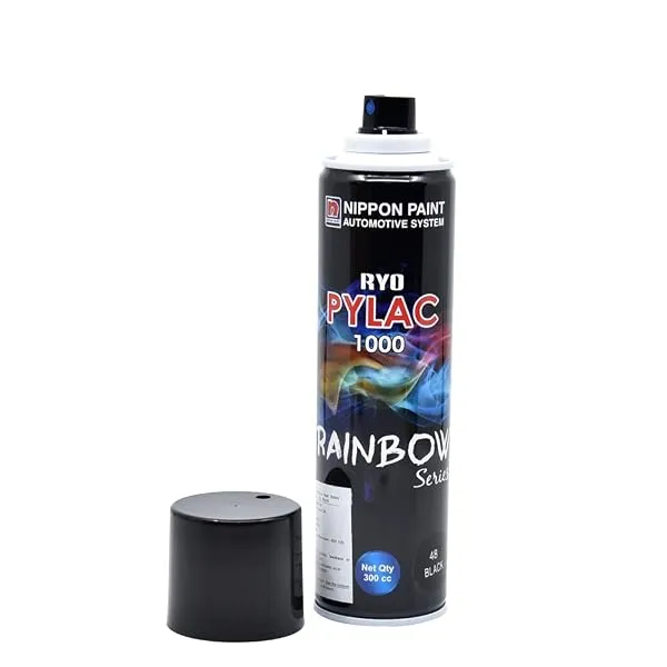 Nippon Paint Ryo Pylac Acrylic Spray Paint Glossy Finish (Black Color) | Ready to Use, Multi-Purpose DIY Paint for Car, Bike, Furniture & Craft | Metal, Wood, Plastic, FRP, POP (30 — Linkbiz SmartDeal's