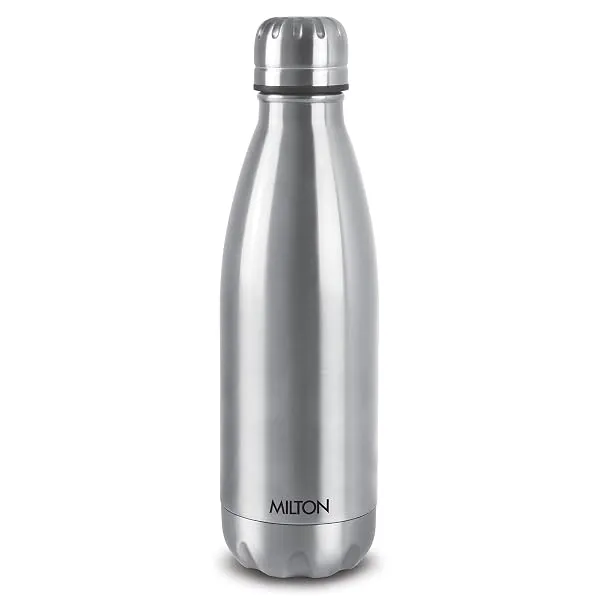 Milton Duo DLX 1000 Thermosteel 24 Hours Hot and Cold Water Bottle, 1 Litre, Silver — Linkbiz SmartDeal's