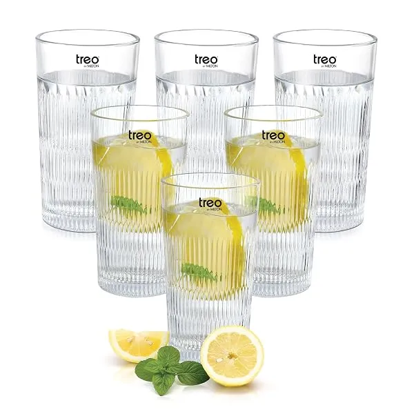 Treo by Milton Elix Glass Tumbler I Premium Glass Set of 6 for Water, Cold Drink I Perfect for Home, Restaurants and Parties. 290 ml — Linkbiz SmartDeal's