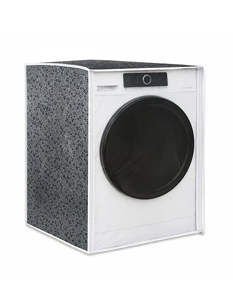 Classic® Front Load Washing Machine Cover Suitable for LG 8.5 Kg, 9 Kg, 9.5 Kg, 10 Kg, 10.5 Kg, 11 Kg, 11.5 Kg, 12 Kg (72cmsX63cmsX81cms, Black & Grey) — Linkbiz SmartDeal's