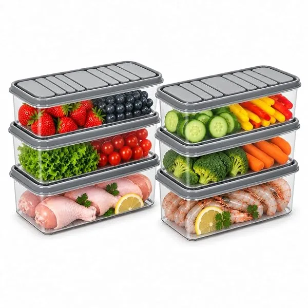SATVIKAYA Air Tight Plastic Storage Containers Set for Kitchen | Pantry Organizers Kitchen Accessories Items,Fridge Storage Boxes | Leak-Proof, Durable, and Space-Saving (1200 ML, — Linkbiz SmartDeal's