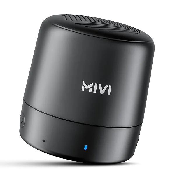 Mivi Play Bluetooth Speaker with 12 Hours Playtime. Wireless Speaker Made in India with Exceptional Sound Quality, Portable and Built in Mic-Black — Linkbiz SmartDeal's