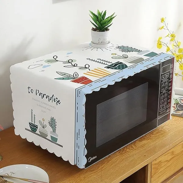 DOCAT Dust-Proof Microwave Oven Cover for Kitchen Decor Durable Modern Design Kitchen Accessories - 100 * 35cm (Plant) — Linkbiz SmartDeal's