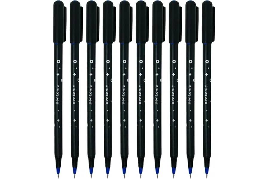 Pentonic Cipher 0.5mm Ball Pen, Black Body Blue Ink (Set of 10) — Linkbiz SmartDeal's