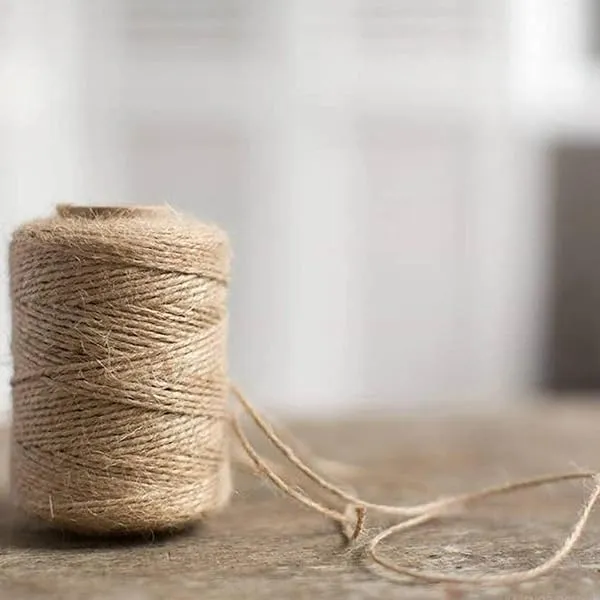 ecofynd 50 Meters Natural Jute Rope | Woven String Wrapping Cord to Use Around The House and Garden | Best Thread Material for Craft Projects, DIY Crafts(2mm) — Linkbiz SmartDeal's