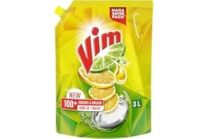 Vim Dishwash Liquid 3 L pouch | Removes 100+ Odours & Grease in 1 wash | With the power of 100 — Linkbiz SmartDeal's