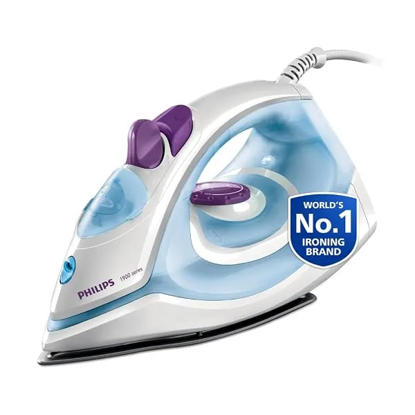 Philips Steam Iron GC1905/21, Blue | 1300W, Black non-stick soleplate, Powerful 17gm/min steam output, Quick heat-up — Linkbiz SmartDeal's