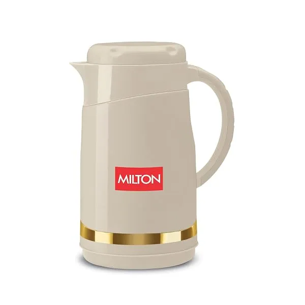 Milton Renova 1000 Water Jug, PU Insulated Inner Stainless Steel Hot & Cold Jug, BPA Free, Leak Proof, 1 Litre, Beige, Ideal for Tea, Coffee, Water, Hot Beverages — Linkbiz SmartDeal's