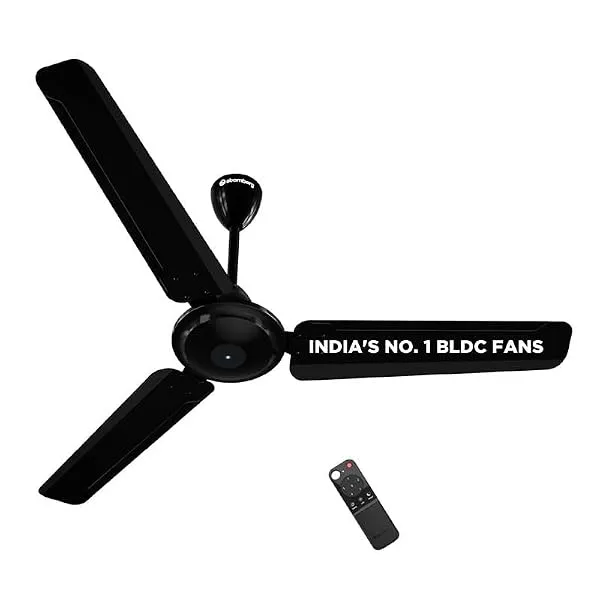 atomberg Ameza Remote Controlled 1200mm BLDC Ceiling Fan | BEE 5 Star | High Air Flow | Low Noise | Power Saving | Timeless Design with 2 Year Warranty | Gloss Black — Linkbiz SmartDeal's