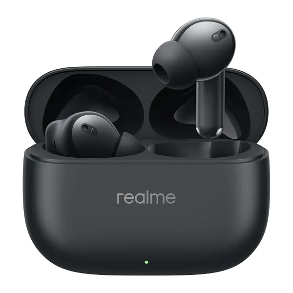 realme Buds T310 True Wireless in-Ear Earbuds with 46dB Hybrid ANC, 360° Spatial Audio, 12.4mm Dynamic Bass Driver, Upto 40Hrs Battery and Fast Charging (Vibrant Black) — Linkbiz SmartDeal's