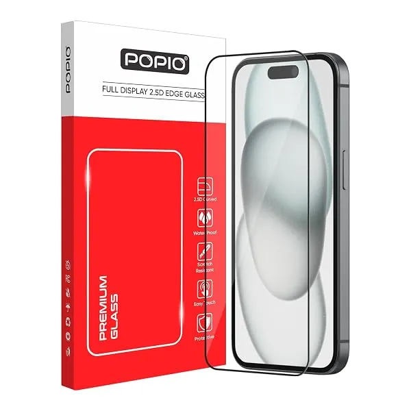 POPIO Military-Grade Gorilla Tempered Glass For iPhone 15 / iPhone 16 — Linkbiz SmartDeal's