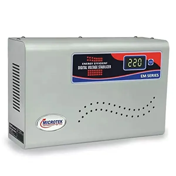 MICROTEK EM4160 Automatic Voltage Digital Display Wall Mounted Stabilizer (160V-285V) for AC Air Conditioner Upto 1.5 Ton (Metallic Grey) — Linkbiz SmartDeal's
