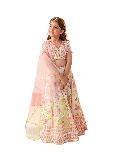 PS PEACHES Girls Lehenga And Choli With Dupatta — Linkbiz SmartDeal's