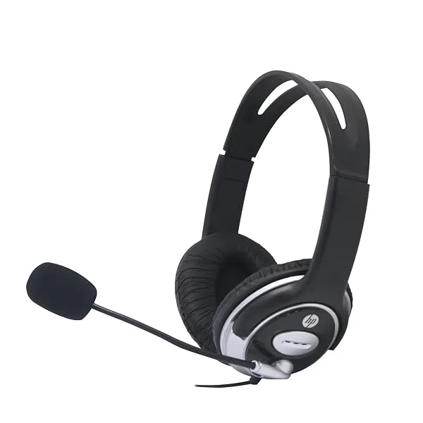 HP Wired On Ear Headphones with Mic with 3.5 Mm Drivers, in-Built Noise Cancelling, Foldable and Adjustable for Laptop/Pc/Office/Home/ 1 Year Warranty (B4B09PA) — Linkbiz SmartDeal's