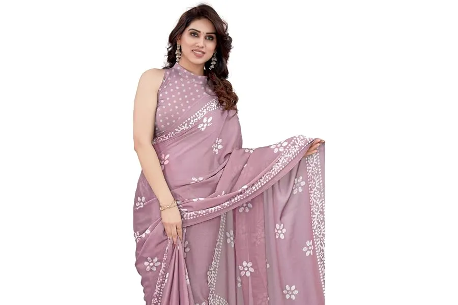 MIRCHI FASHION Saree for Woman Chiffon Batik Printed | Lightweight Daily Wear Women's Office Sa — Linkbiz SmartDeal's