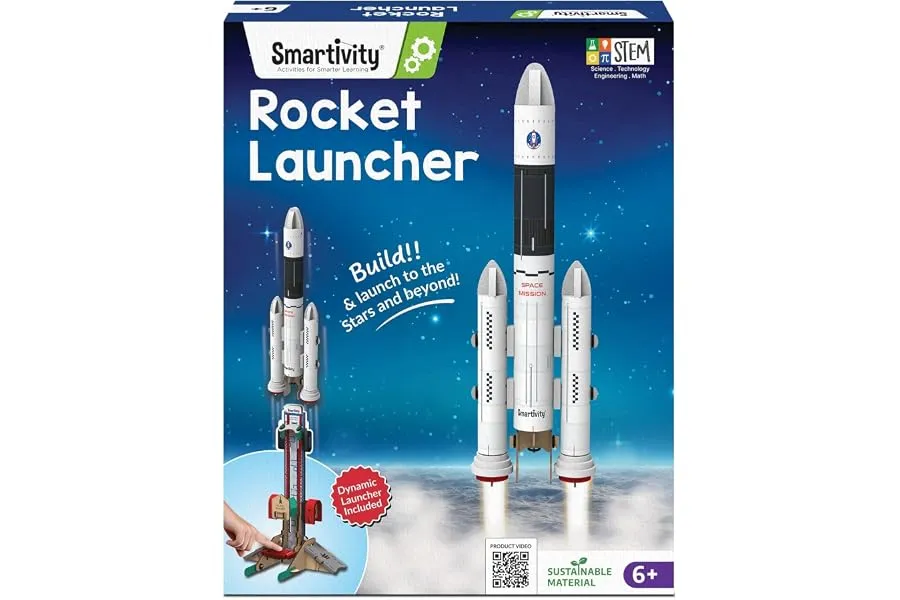 Smartivity DIY Rocket Launcher STEM Kit for Kids 6-12 Years | Build Your Own Rocket & Launcher — Linkbiz SmartDeal's
