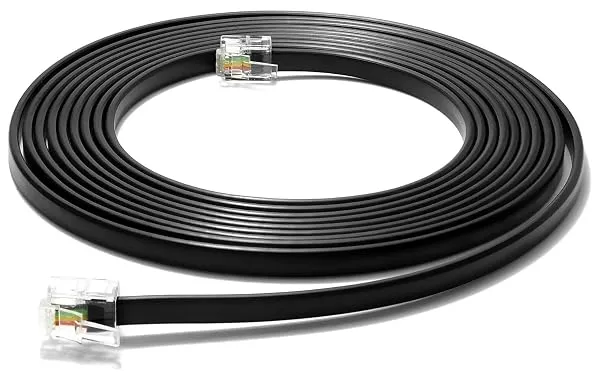 RJ11 Telephone Extension Cable 2 Pin Male to Male Landline Phone Cord | RJ11 Telephone Line Extension Wire for Landline Phone, Modem, Fax Machine, EPABX, DSL & Broadband Connection — Linkbiz SmartDeal's