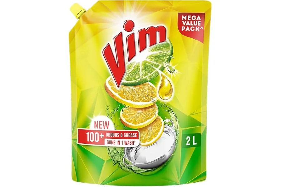 Vim Fresh Lemon Fragrance Dishwash Liquid Gel 2L Refill Pack|| Leaves No Residue|| Grease Clean — Linkbiz SmartDeal's