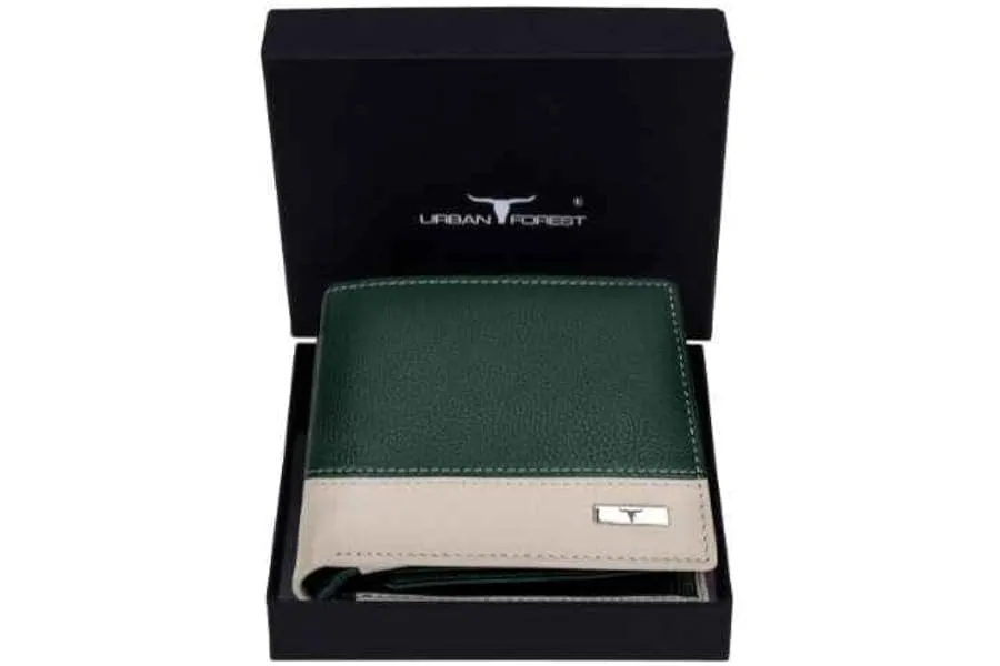 URBAN FOREST Seattle Green/Sand Leather Wallet for Men — Linkbiz SmartDeal's